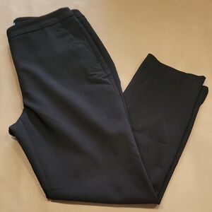 H&M Size 4 Black Trousers, Tapered Leg, Notched Side Hems, Excellent Used Cond.